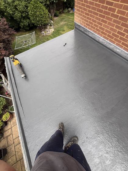 Flat roof refurbished, after